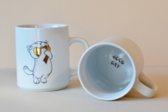 mug funny cat décor à l'or pur (6)